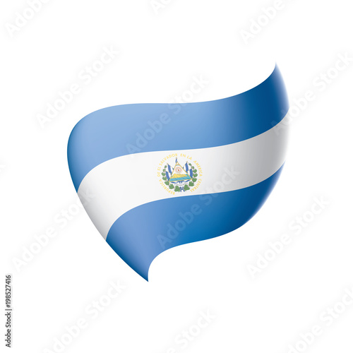Salvador flag, vector illustration