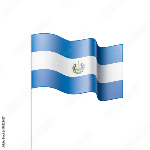 Salvador flag, vector illustration