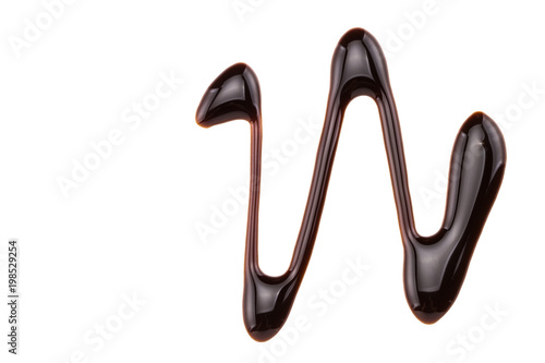 sweet chocolate syrup isolated on a white background photo