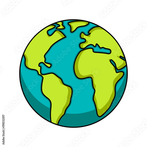 Isolated earth icon image. Earth day