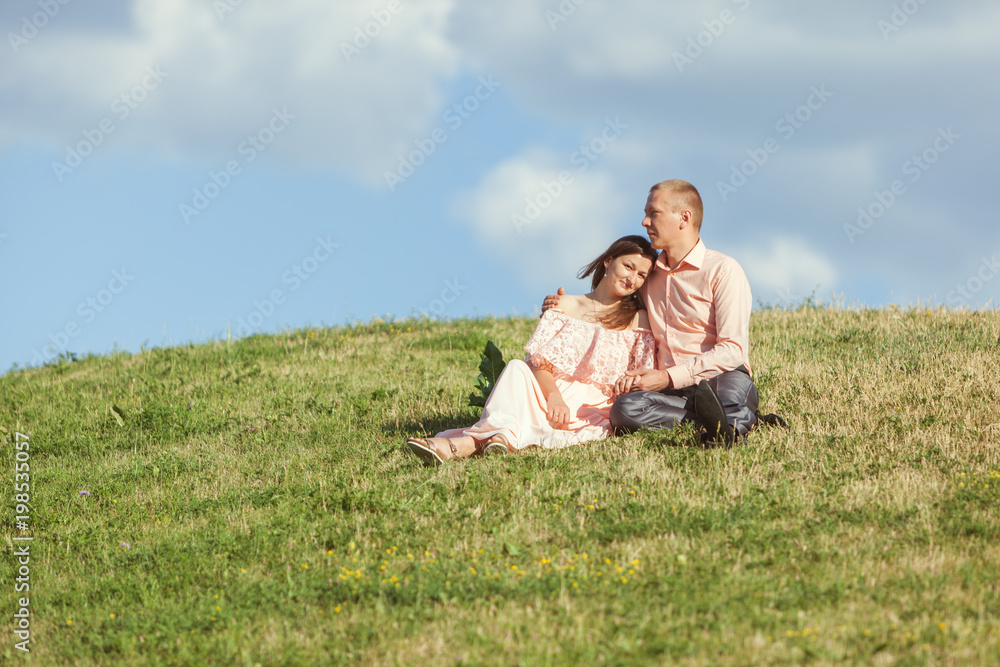 Portrait of a young loving couple. Portrait of a young loving couple.