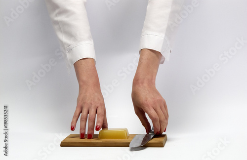 women's hands in the kitchen. photo