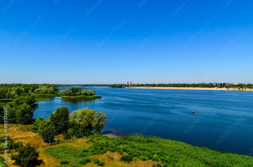 View on a river Dnieper on summer View on a river Dnieper on summer
