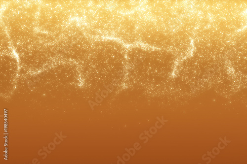 Gold bokeh or glitter vintage defocused lights. Abstract background