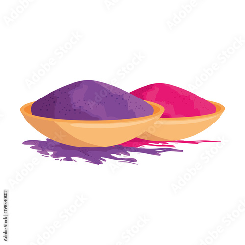 ceramic container with color powder holy celebration