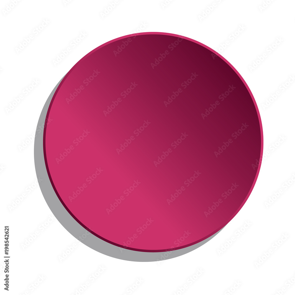 Pink Button On White Background - Vector Illustration - Isolated On White Background Pink Button On White Background - Vector Illustration - Isolated On White Background