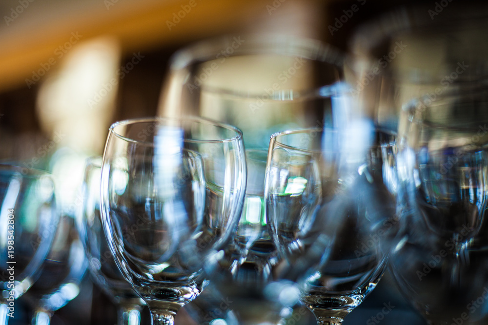 Wine Glasses in a Restaurant Wine Glasses in a Restaurant