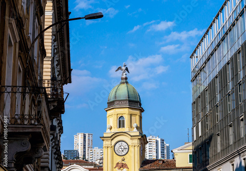 Quirky Clock Tower in the city of Rijeka photo