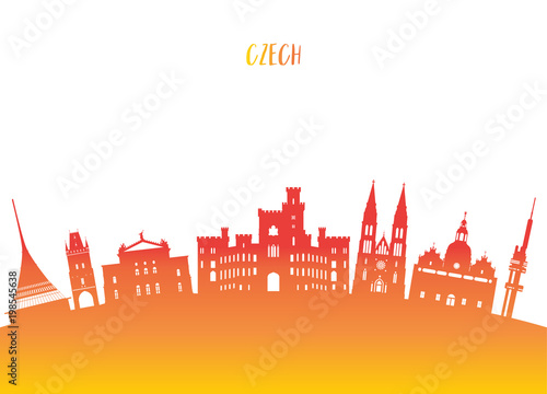 czech Landmark Global Travel And Journey paper background. Vector Design Template.used for your advertisement, book, banner, template, travel business or presentation.