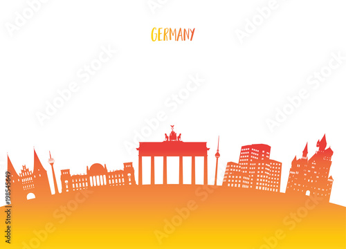 Germany Landmark Global Travel And Journey paper background. Vector Design Template.used for your advertisement, book, banner, template, travel business or presentation.
