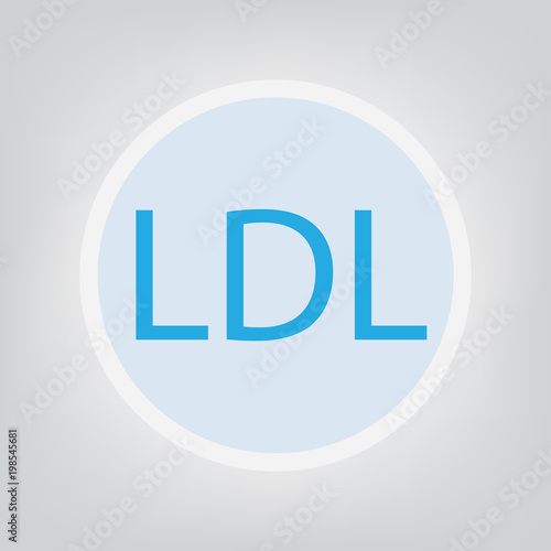 LDL (Low-density lipoprotein) acronym- vector illustration