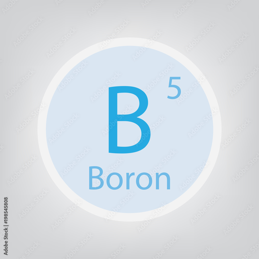 Boron B chemical element icon- vector illustration Boron B chemical element icon- vector illustration