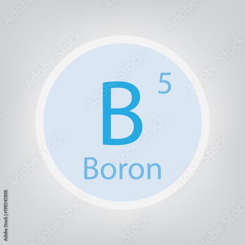 Boron B chemical element icon- vector illustration
