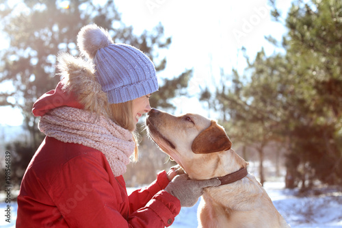 Portrait of woman with cute...