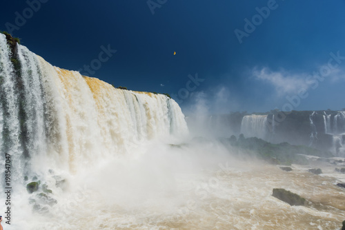 Iguacu Falls  Brazil  the largest in the world in volume of water  ideal for adventure tourism  one of the natural wonders of the world