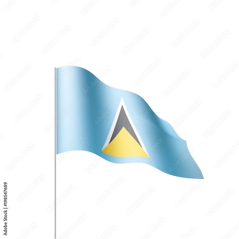 Saint Lucia flag, vector illustration Saint Lucia flag, vector illustration