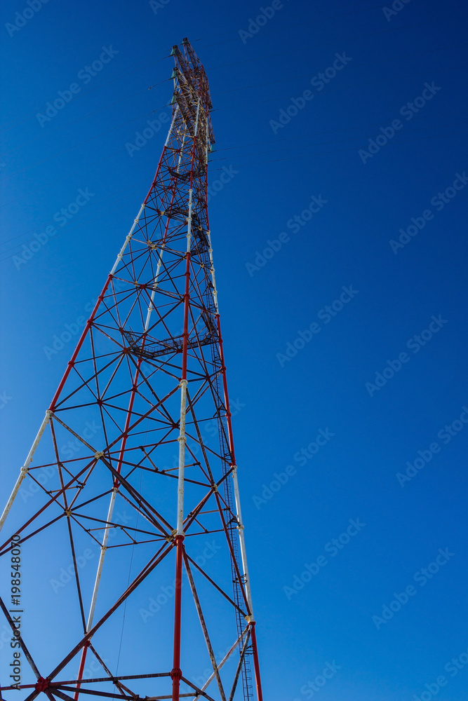 Electric line tower.