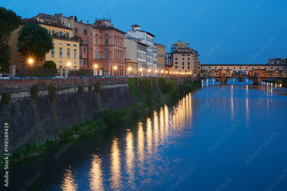 Ponte Vecchio and Arno at Dawn, Florence, Italy