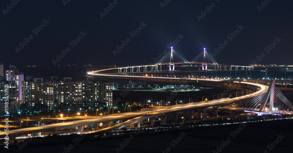 Incheon Bridge Night View