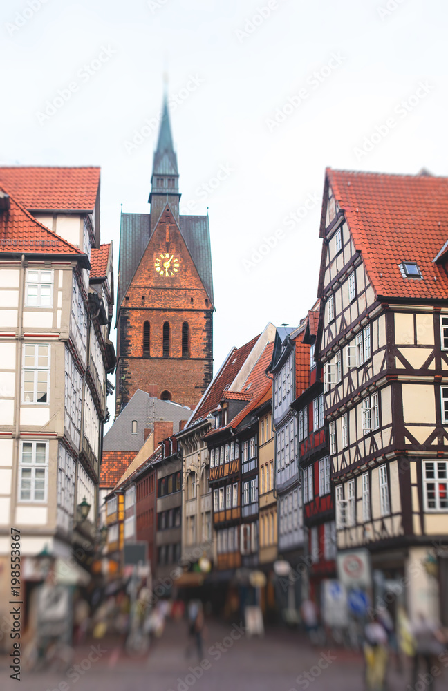 Beautiful summer view of Hannover Old Town, Germany, Lower Saxony