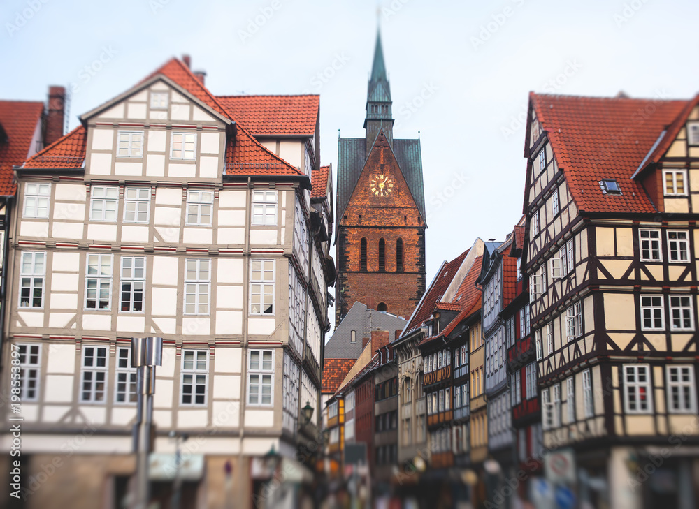 Beautiful summer view of Hannover Old Town, Germany, Lower Saxony