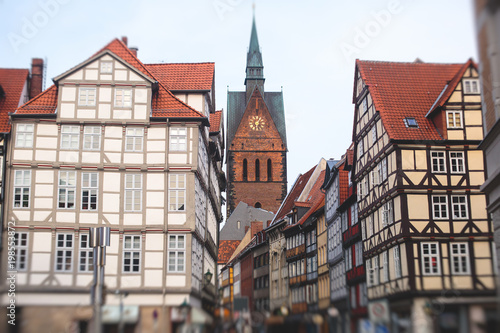 Beautiful summer view of Hannover Old Town  Germany  Lower Saxony