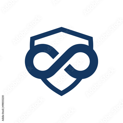 Infinity Shield Logo Icon Design