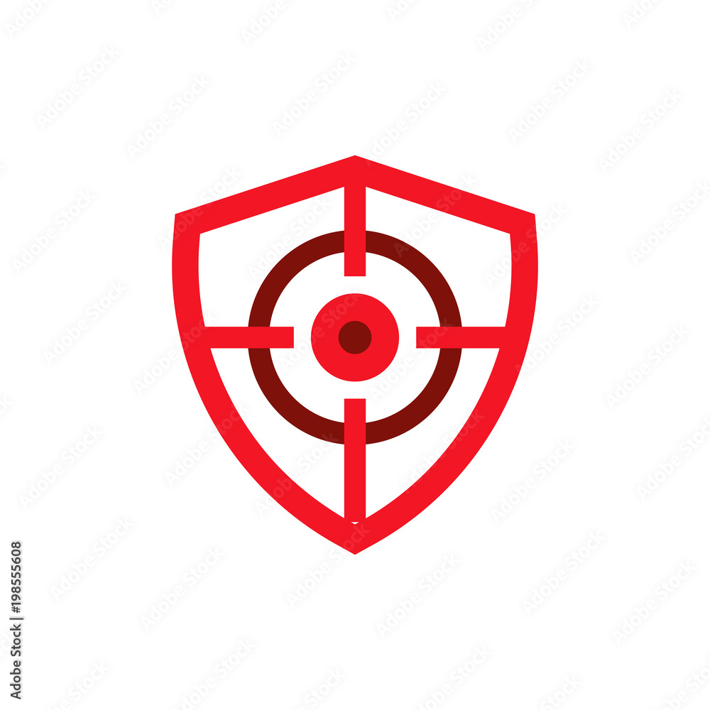 Target Shield Logo Icon Design Target Shield Logo Icon Design
