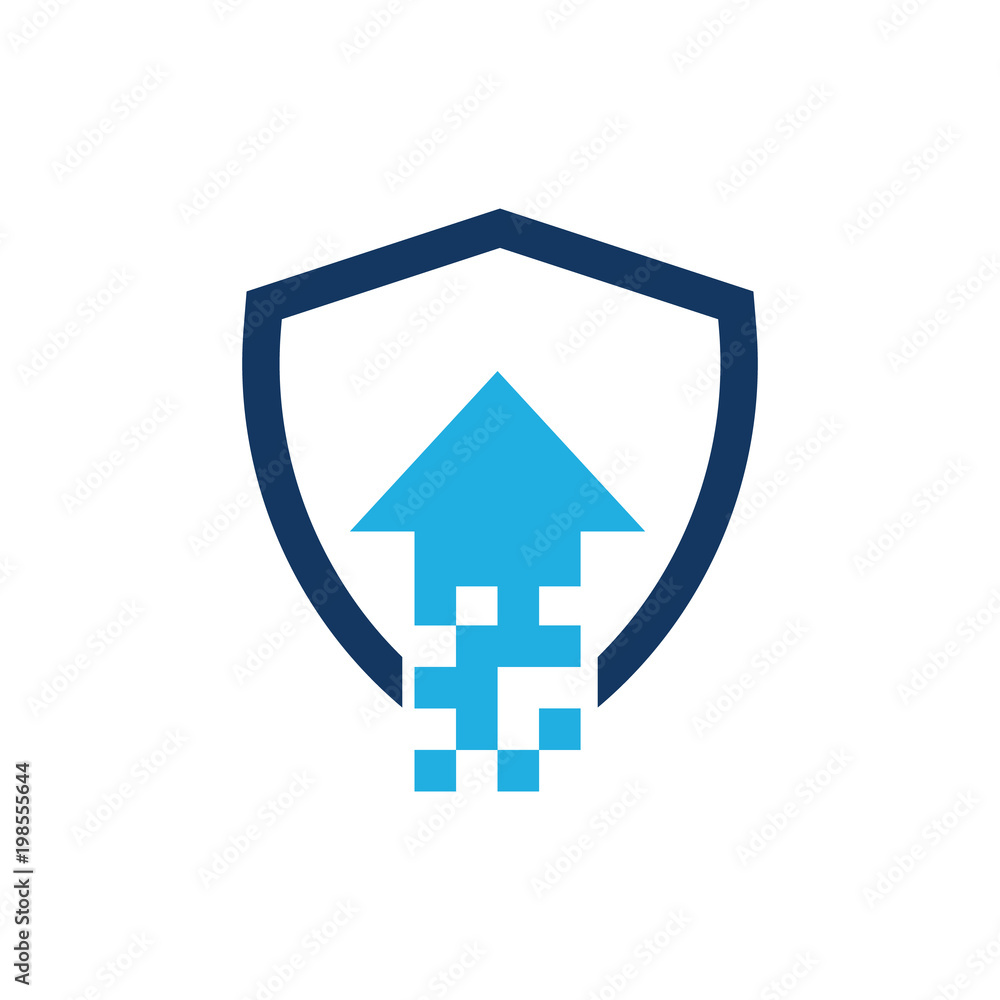 Upload Shield Logo Icon Design Upload Shield Logo Icon Design