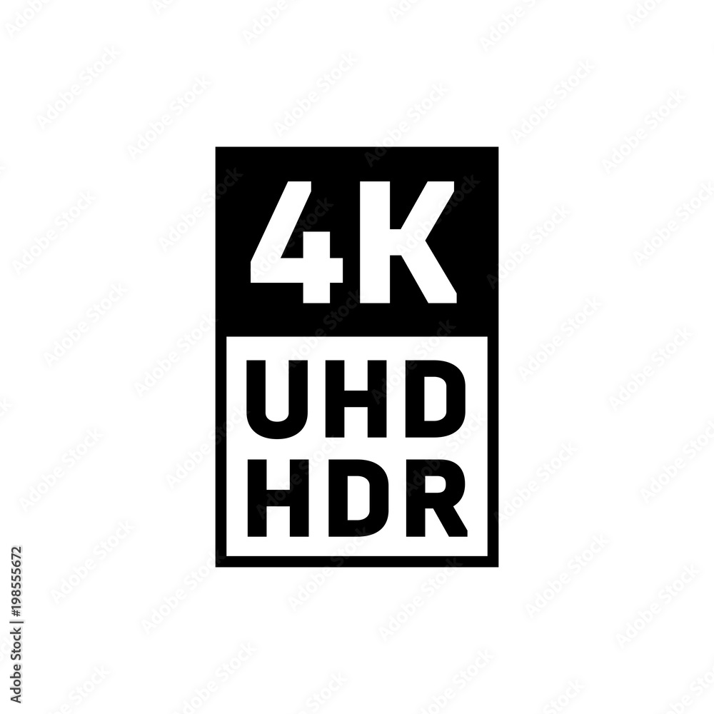 Fototapeta premium 4K Ultra HD HDR symbol