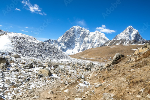 Trekking to Everest Base Camp in Nepal.