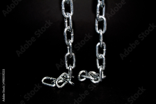 chain isolated on a black background