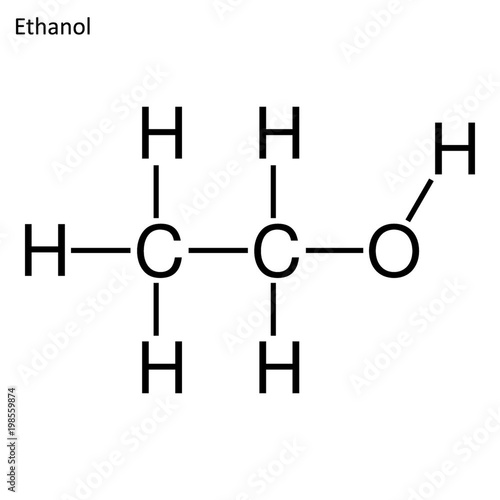 Skeletal formula of Ethanol