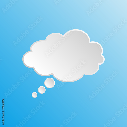 Cloud icon - vector illustration. Dream cloud isolated icon