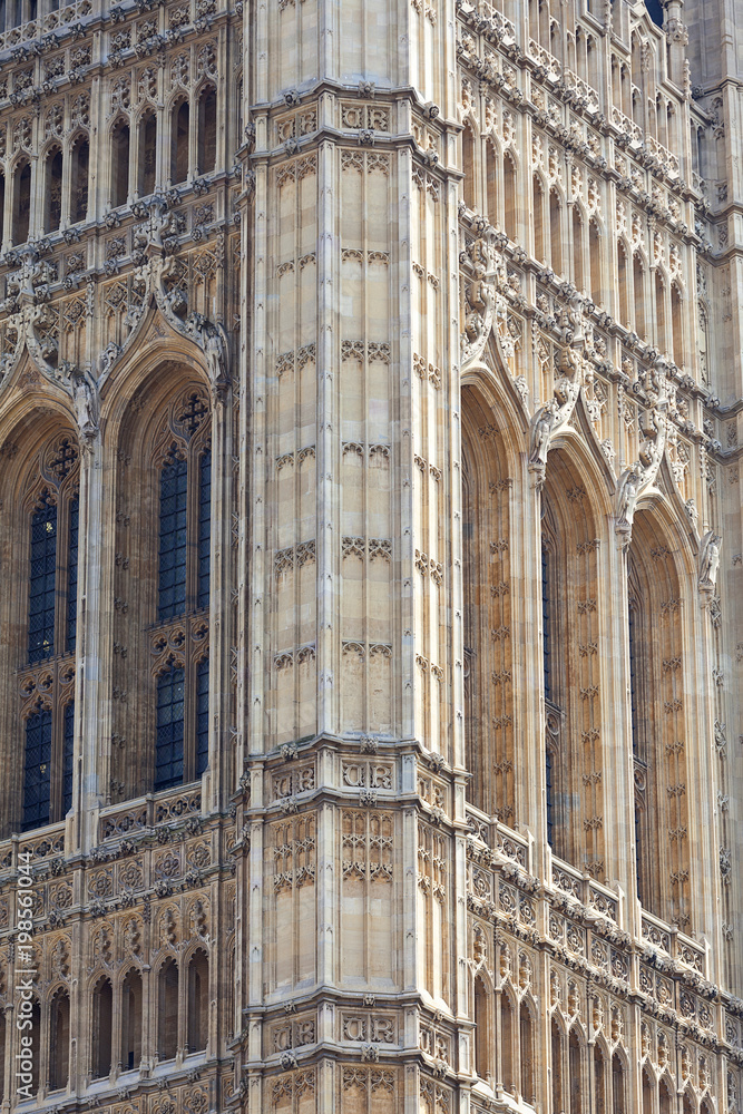Palace of Westminster, parliament, facade, London,United Kingdom, England.