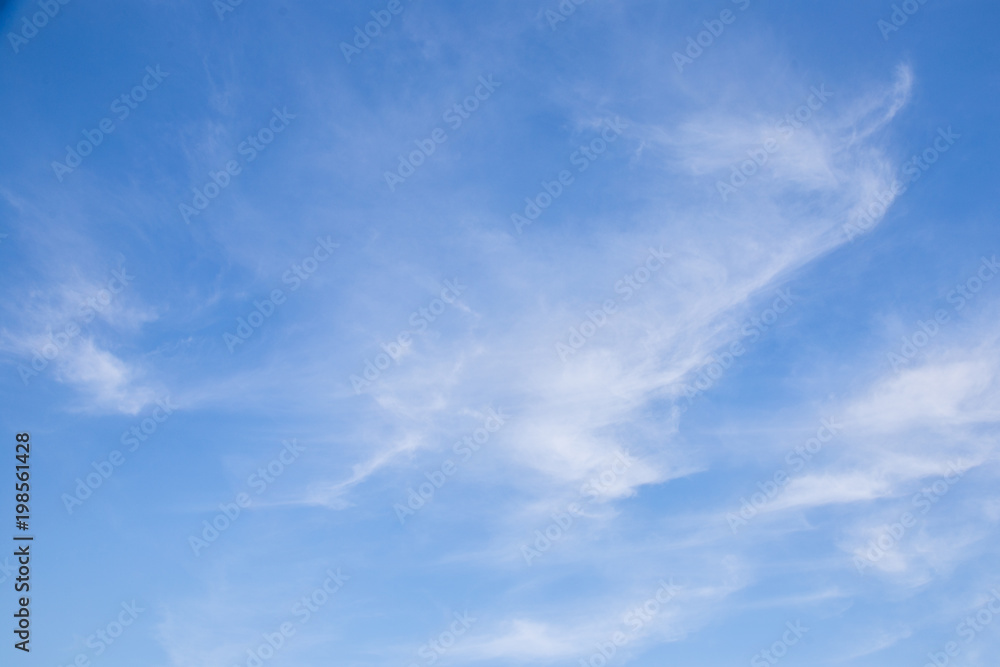 Cirrus clouds on a blue sky