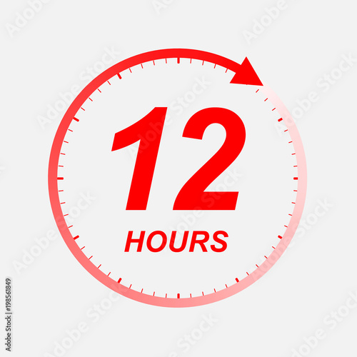 12 hour vector icon