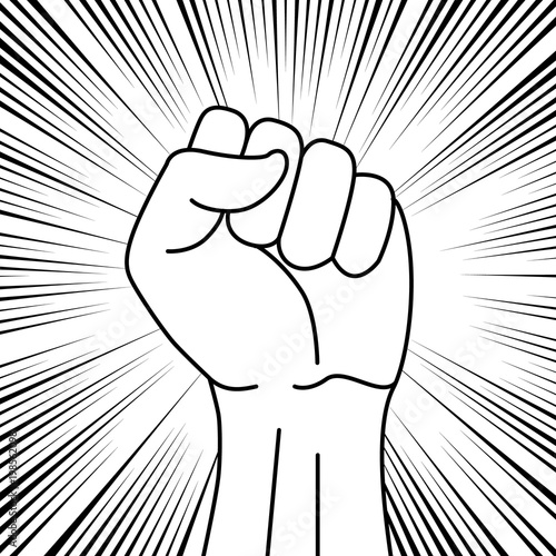 protest symbol. Power sign