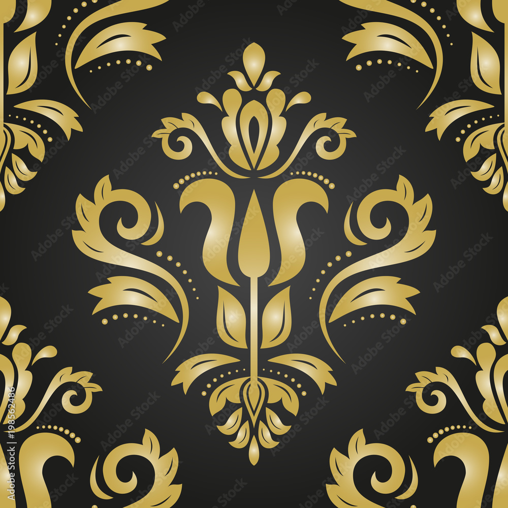 Classic seamless golden pattern. Traditional orient ornament. Classic vintage background Classic seamless golden pattern. Traditional orient ornament. Classic vintage background