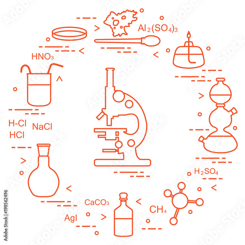 Chemistry scientific, education elements.