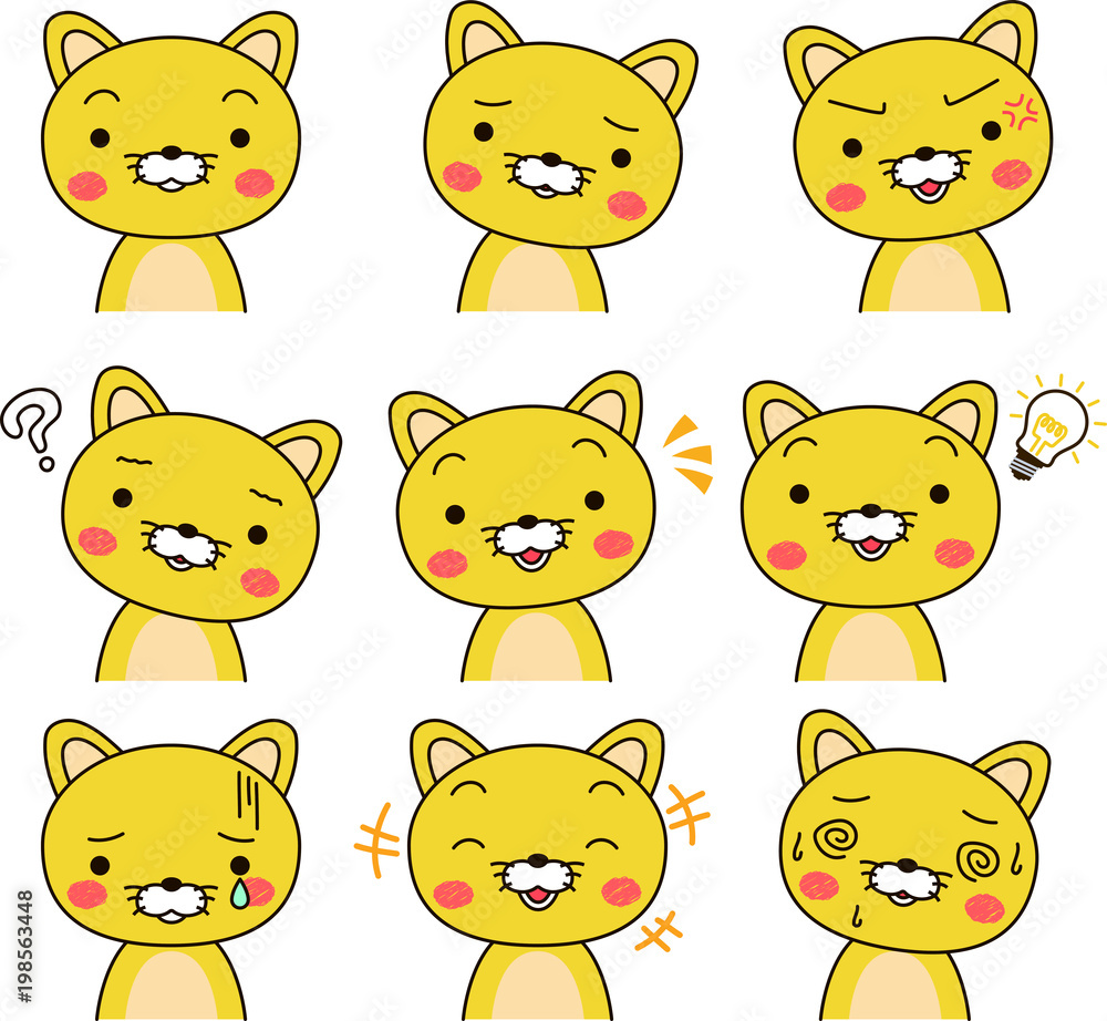 Obraz premium Cat expression set