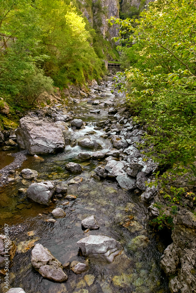 Deep Gorge in the mountains of Italy. Deep Gorge in the mountains of Italy.