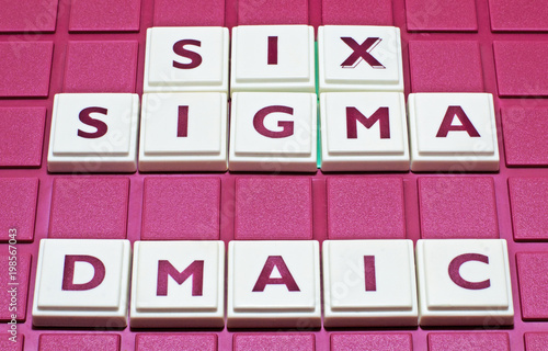 The popular business concept of Six Sigma with its related implementation acronym of DMAIC. photo