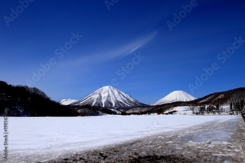 Hokkaido, Yotei and winter landscape of Shiribetsudake
