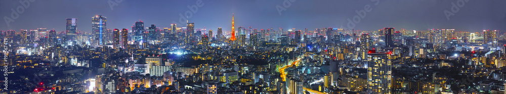 東京の夜景（パノラマ）