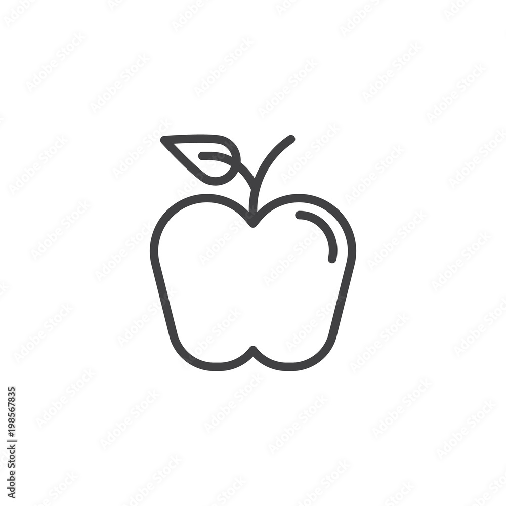 Apple outline icon. linear style sign for mobile concept and web design. Fruit simple line vector icon. Symbol, logo illustration. Pixel perfect vector graphics Apple outline icon. linear style sign for mobile concept and web design. Fruit simple line vector icon. Symbol, logo illustration. Pixel perfect vector graphics