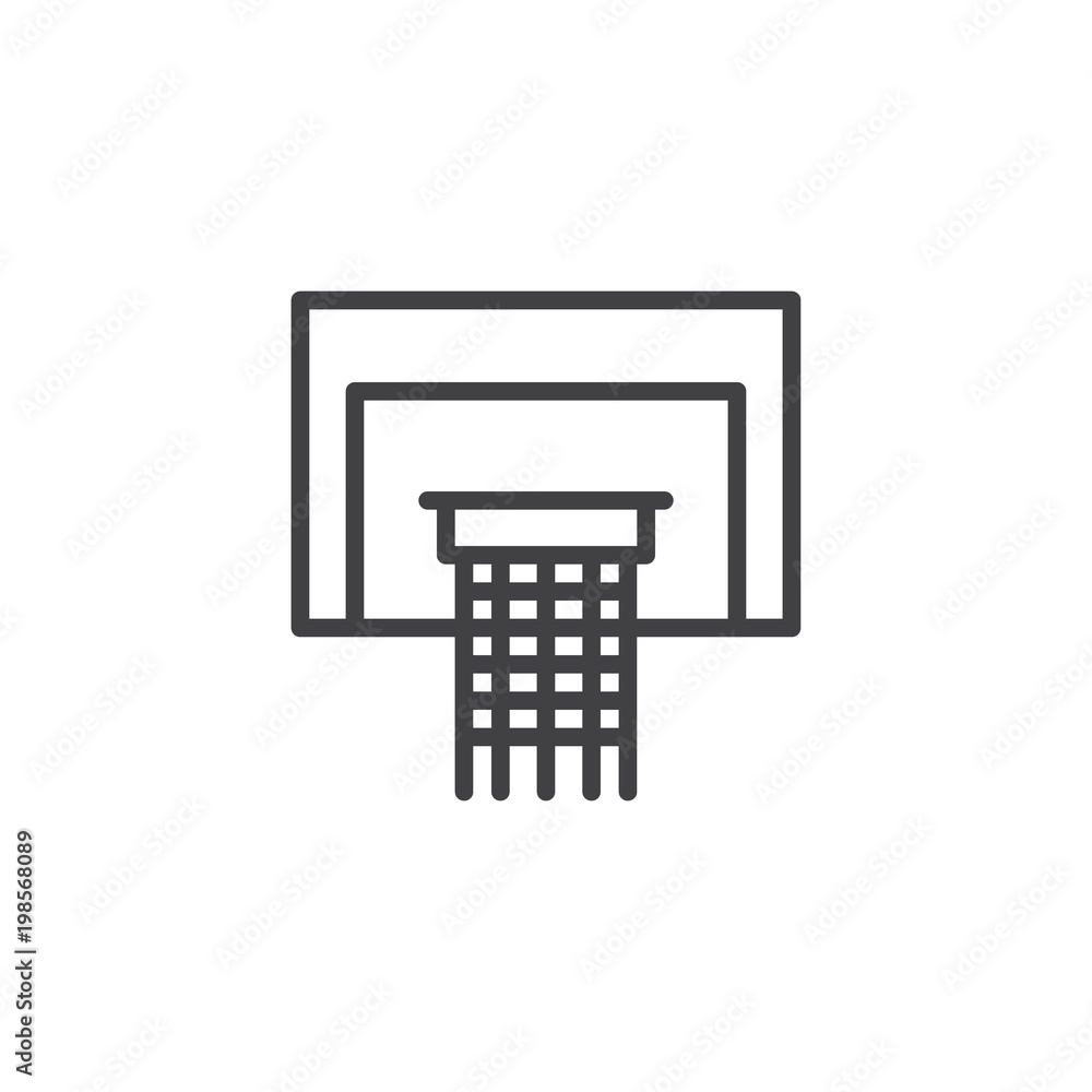 Basketball basket outline icon. linear style sign for mobile concept and web design. Basketball Hoop line vector icon. Symbol, logo illustration. Pixel perfect vector graphics Basketball basket outline icon. linear style sign for mobile concept and web design. Basketball Hoop line vector icon. Symbol, logo illustration. Pixel perfect vector graphics