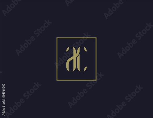 luxury letter AC logo design template