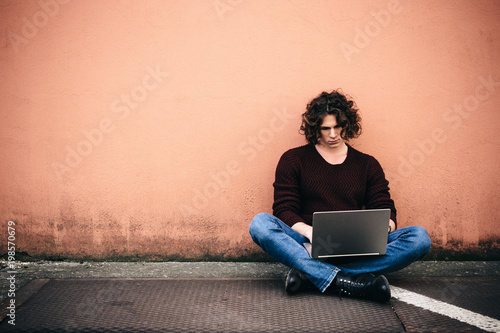 Cool man outdoors portrait