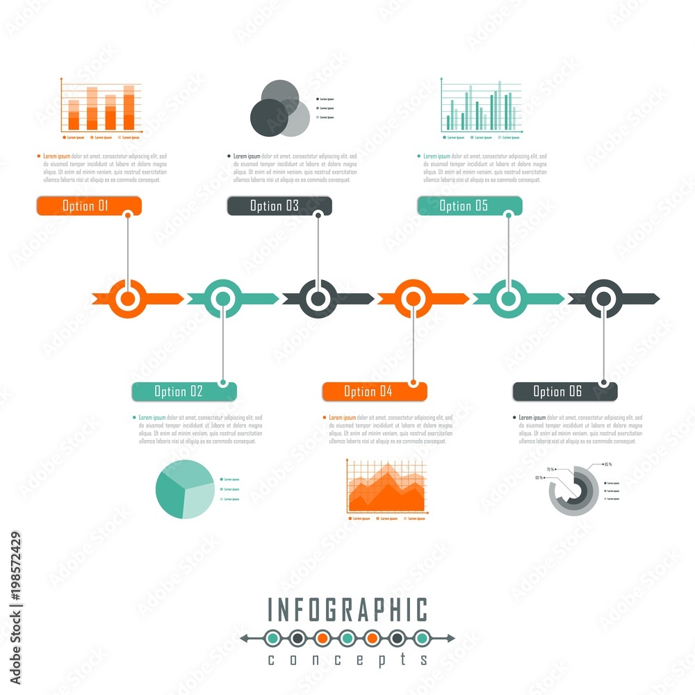 Infographic timeline template can be used for chart, diagram, web design, presentation, advertising, history. Vector infographic illustration
